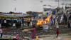 Varanasi Indien Leichenverbrennung
